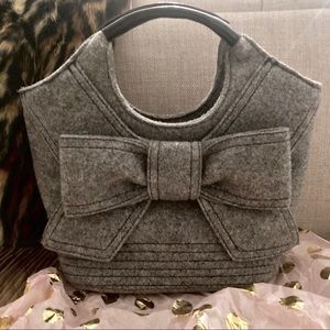 Kate Spade Grey Flannel Bow Bag